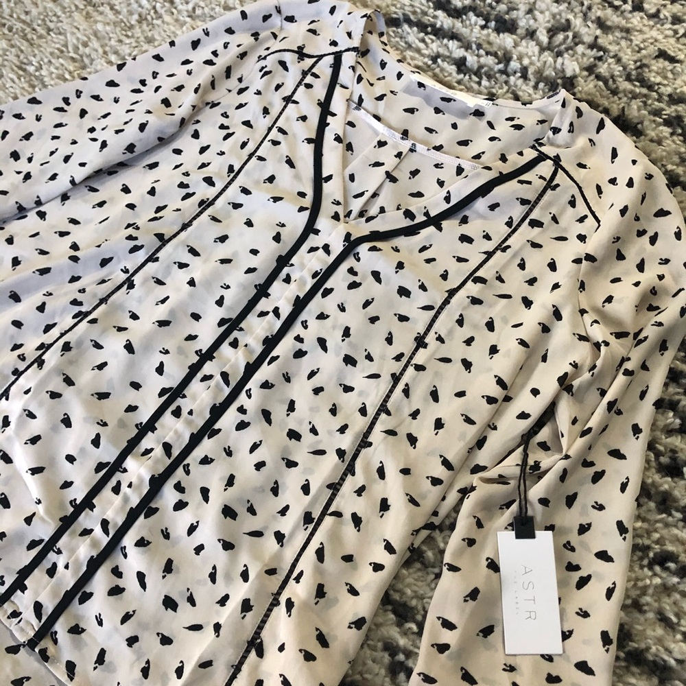 Printed Long Sleeve Blouse